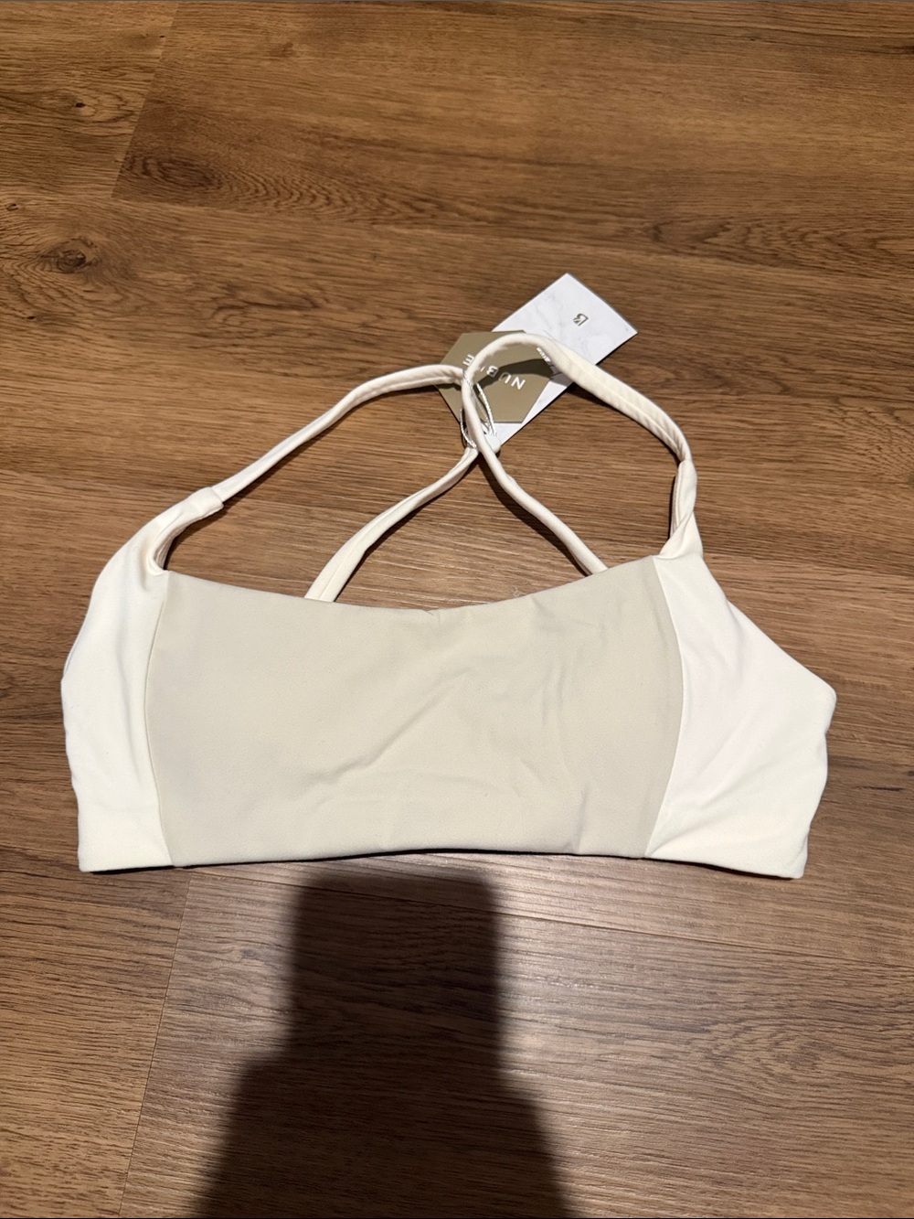 BuffBunny Cream and Light Beige Crossback Bralette